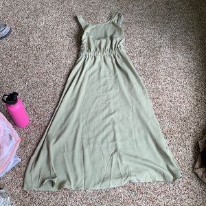 Sage green midi dress